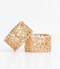 Droom ring. 18k goud met diamanten in verschillende slijpvormen.